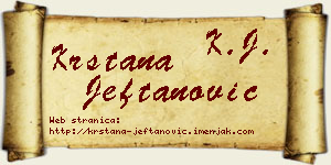 Krstana Jeftanović vizit kartica